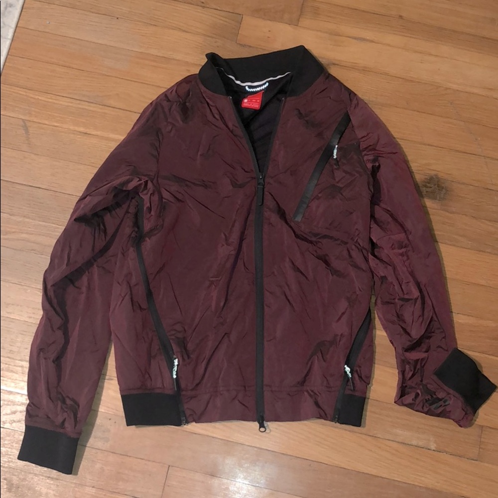 Nike burgundy zip up